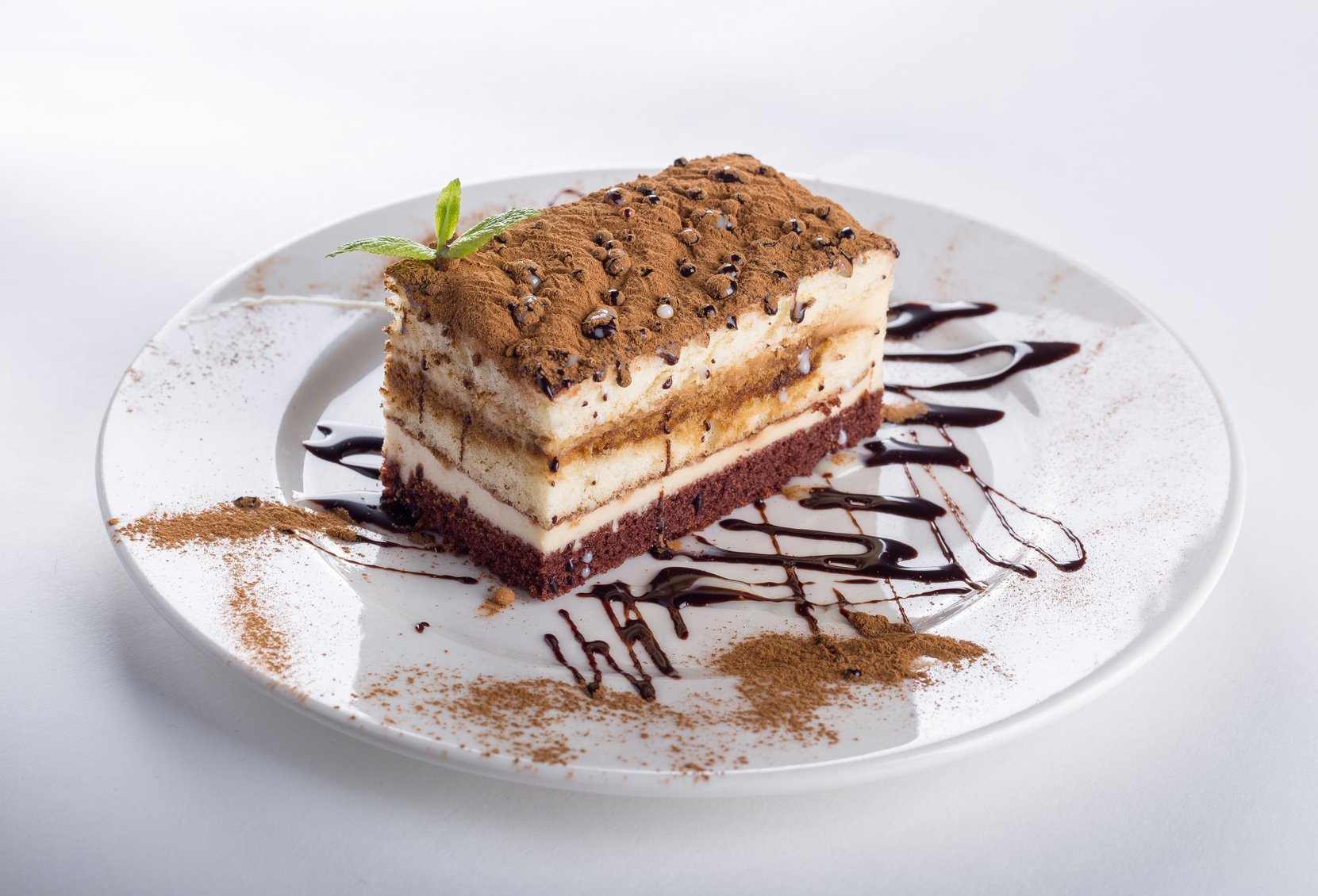 Piece of Cake on White Background